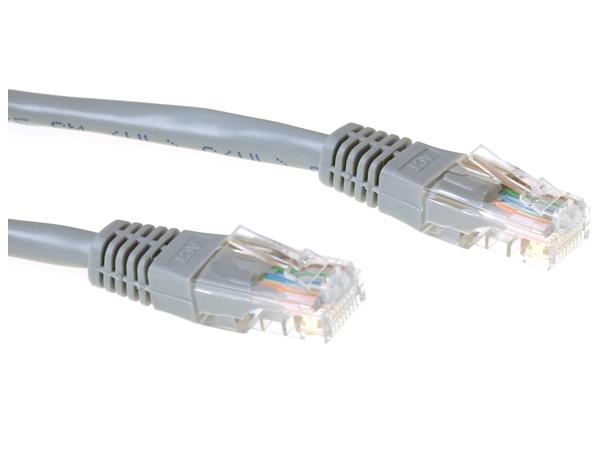 UTP Patch Cat.5e -  5,0 m Grå Nettverkskabel 100MHz 24AWG 